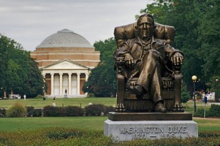Washington Duke statue Duke University Durham North Carolina USA. Image shot 2008. Exact date unknown.