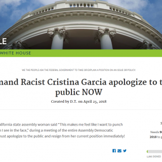 加州女議員曝歧視亞裔言論 民眾白宮網站請願要求其道歉並辭職