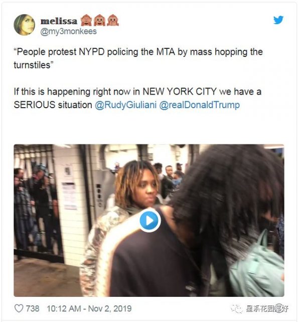 纽约市民暴动了！瘫痪了布鲁克林一带地铁站…在总统抨击纽约市政管理后，警方到地铁狂抓逃票引发众怒