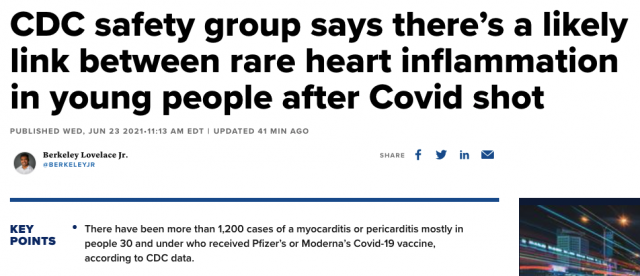 CDC通報! 1200人打完疫苗患心肌炎! 可能與輝瑞和莫德納有關!