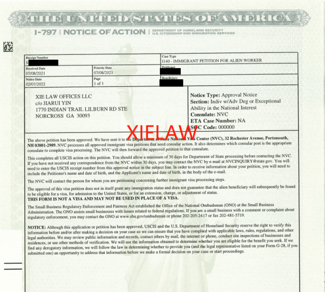 XIELAW典型案例介绍：眼科医生获得美国国家利益豁免批准