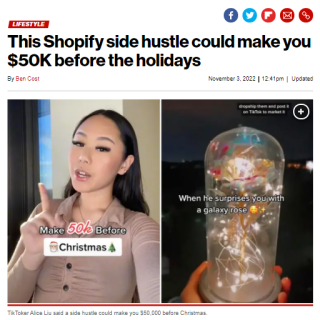 圣诞前轻松赚$50,000 20岁华裔妹子通过各种副业赚几十万