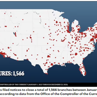 美国银行“大地震”！1500多家银行关闭！大通、BOA、富国…无一幸免！